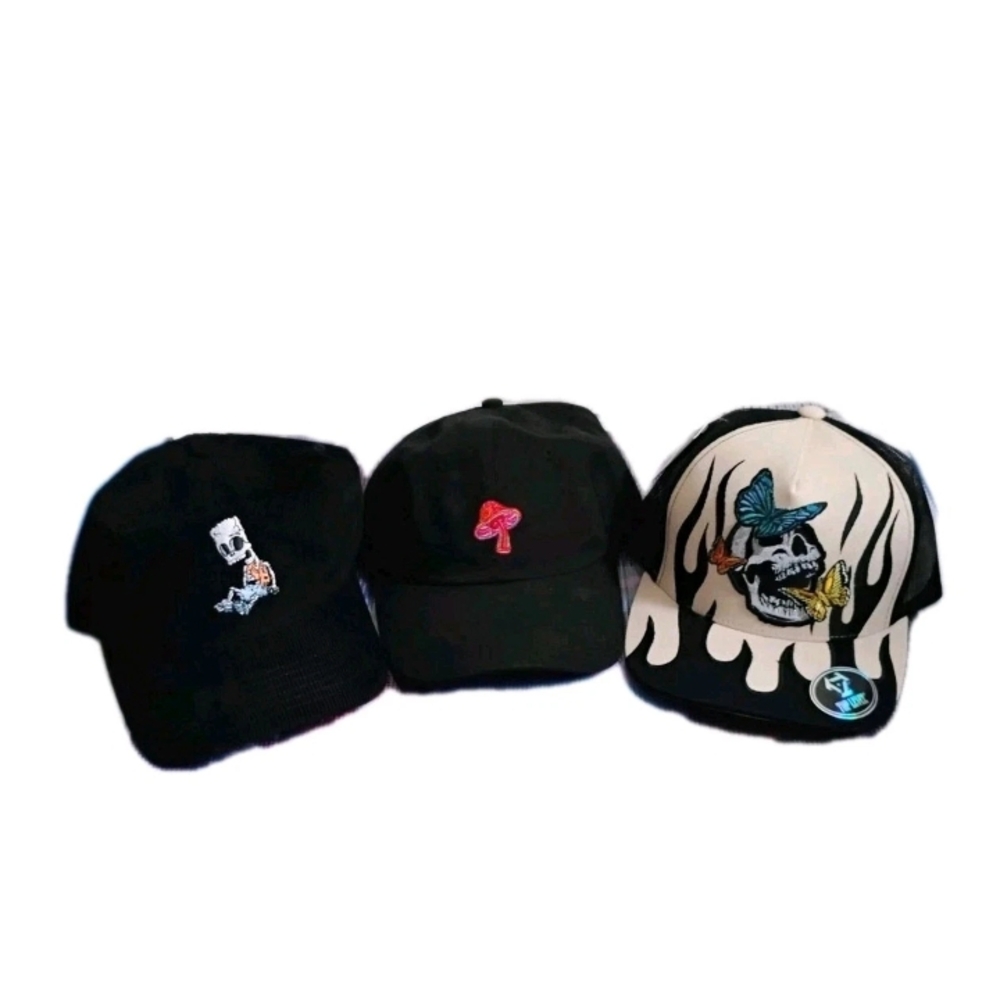 Hat Bundle Deal Of 3, Brands Are Mad Engine Simpsons, Coexist, And Top Level.